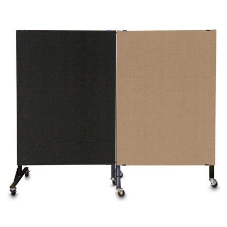 United Visual Products Enclosed Corkboard, 1 Door, 72"x48", 4" Fra UV3419-GOLD-CORK